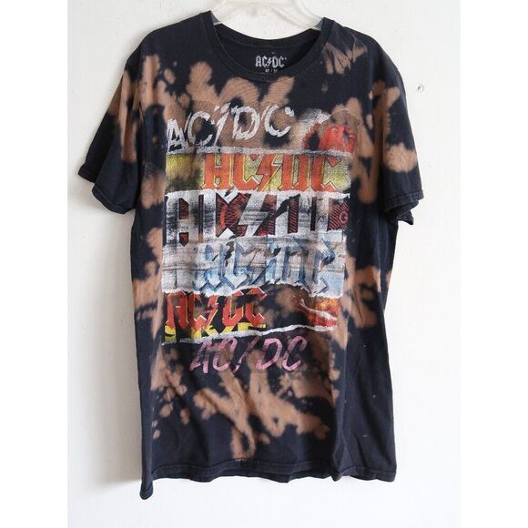 AC/DC Bleached Tee - Size Medium - Picture 1 of 9